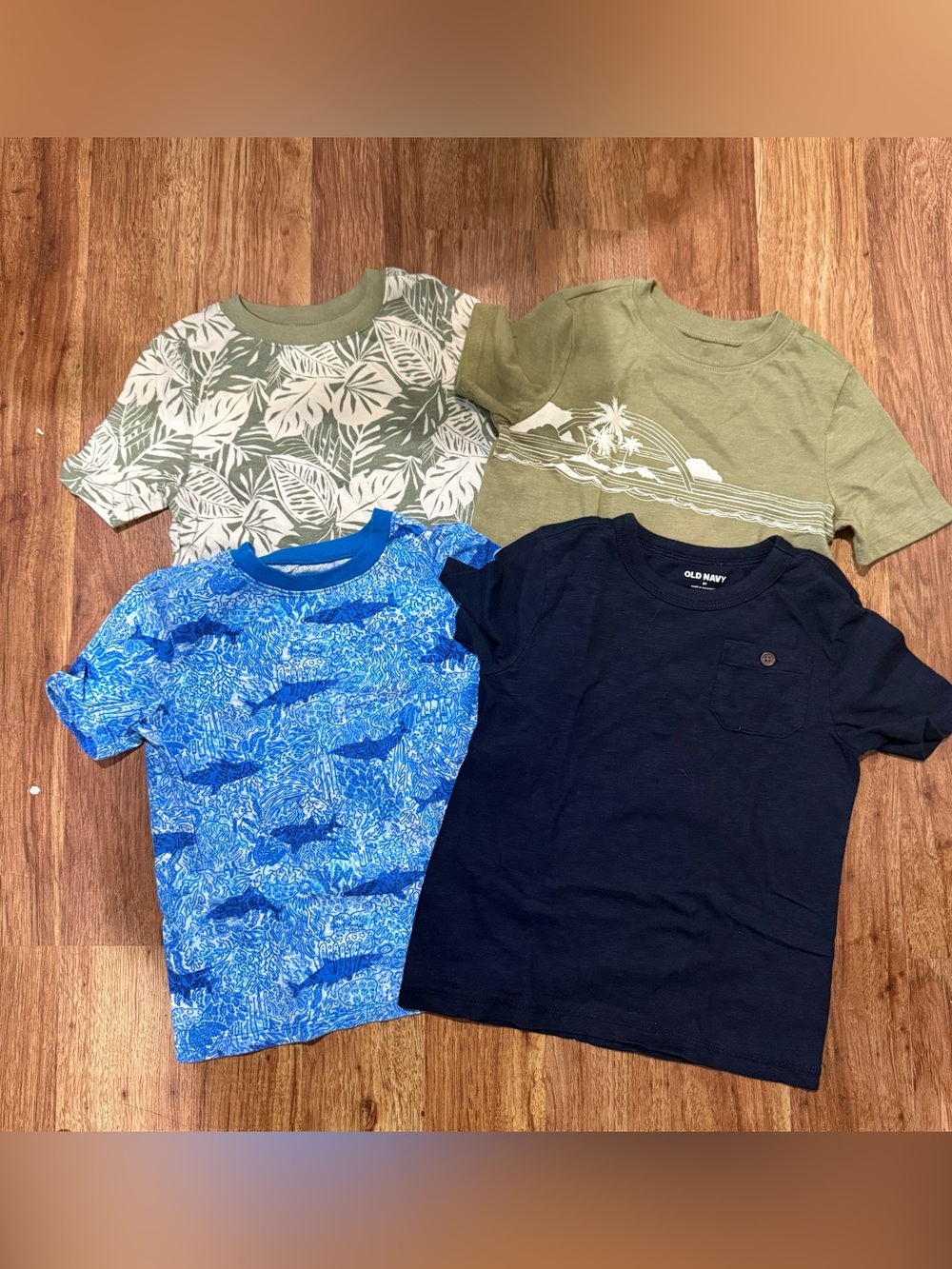 Bundle of 4 - Old Navy Kids Navy Short-Sleeve T-Shirts